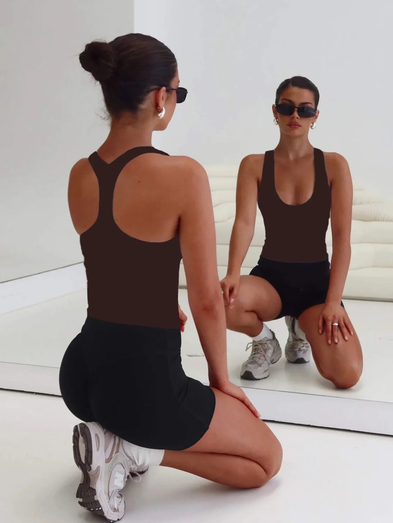 Cropped Feminino de Treino Costas Nadador em Poliéster e Elastano – Sophia