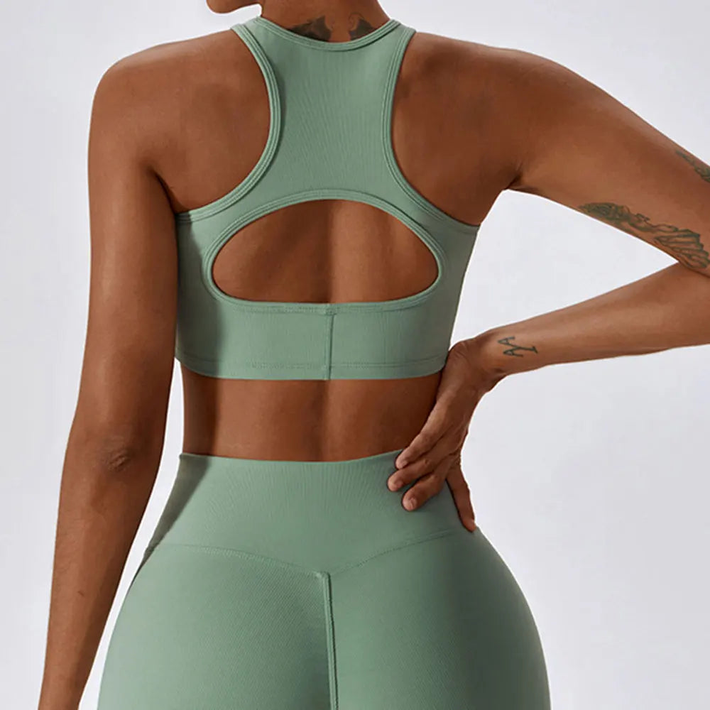 Top Feminino de Treino Costas Nadador com Recorte em Poliéster – Helena