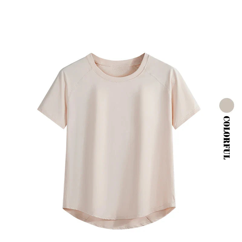 Camiseta Feminina de Treino Dryfit Manga Curta em Poliéster Leve – Drur