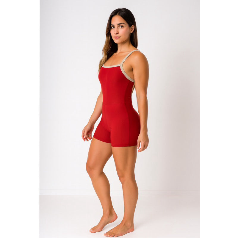 Macaquinho Feminino de Treino Academia Alça Fina em Poliéster e Elastano – Duany