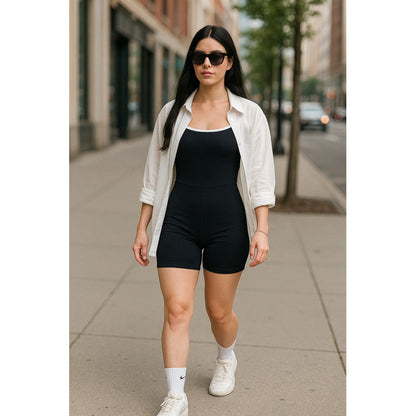 Macaquinho Feminino de Treino Academia Alça Fina em Poliéster e Elastano – Duany