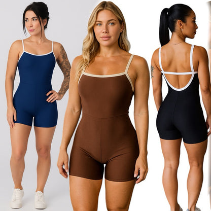 Macaquinho Feminino de Treino Academia Alça Fina em Poliéster e Elastano – Duany